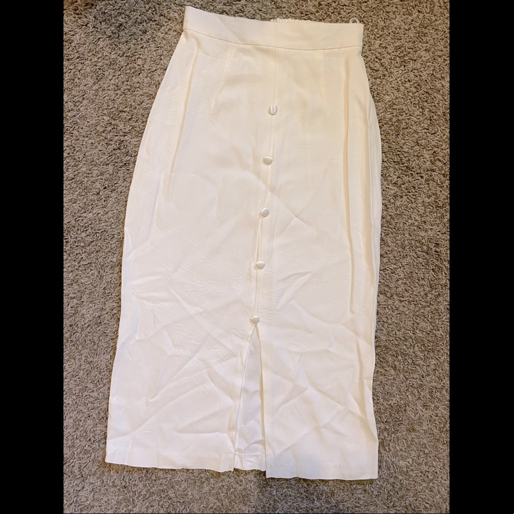 Vintage 90’s linen pencil pinup skirt